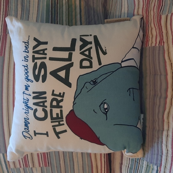 10" Accent Pillow Whimsical Elephant Couch Chair Bed - Picture 1 of 4